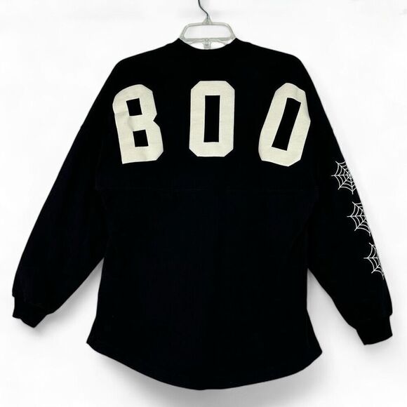 Disney Spirit Jersey Glow Mickey Spider Web Boo Long Sleeve XS Halloween Spooky - Picture 2 of 9
